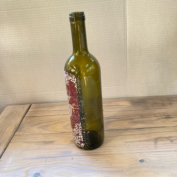 Lovely DOVE Bird Lit Up Cork Green Wine Bottle Festive Winter Holiday 12 “ Tall - Picture 6 of 10